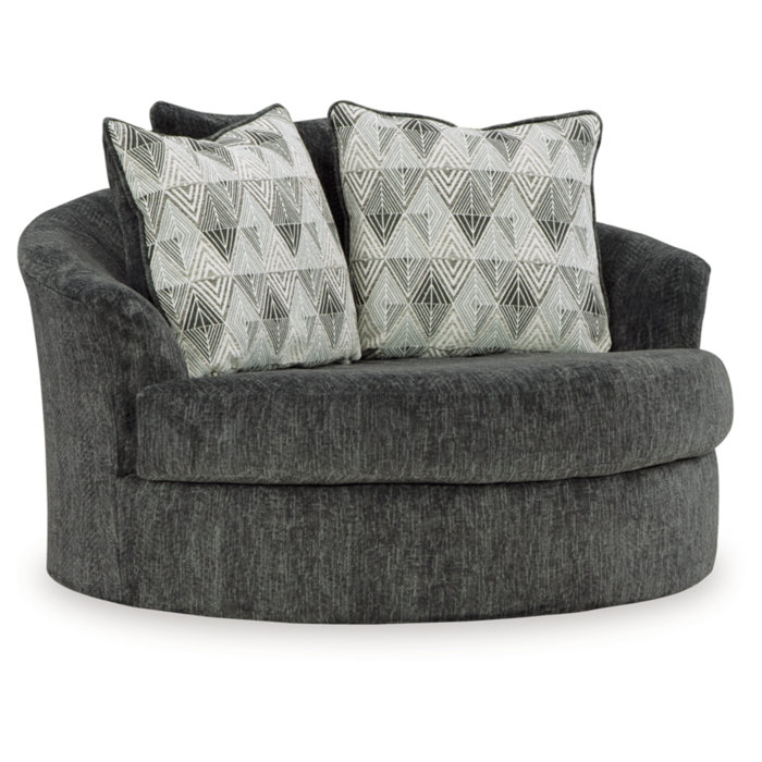 Signature Design by Ashley Upholstered Swivel Chair And A Half | Wayfair